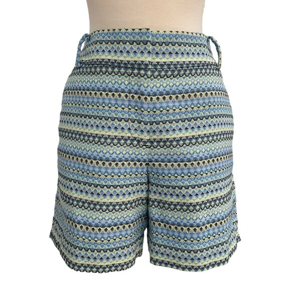 Ann Taylor Loft Woven Patterned Shorts 10 Cotton Blend, Summer Casual Boho Chic - Picture 11 of 11